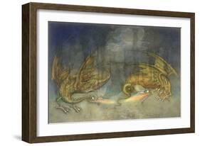 Fighting Dragons, 1979-Wayne Anderson-Framed Giclee Print