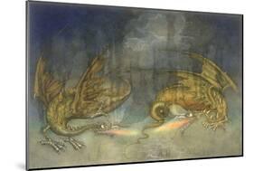 Fighting Dragons, 1979-Wayne Anderson-Mounted Giclee Print