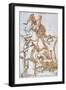 Fighting Figures, 1527-1585-Luca Cambiaso-Framed Giclee Print