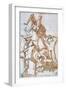 Fighting Figures, 1527-1585-Luca Cambiaso-Framed Giclee Print