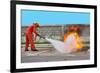 Fighting Fire during Training-Yutthaphong-Framed Photographic Print