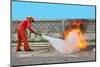 Fighting Fire during Training-Yutthaphong-Mounted Photographic Print