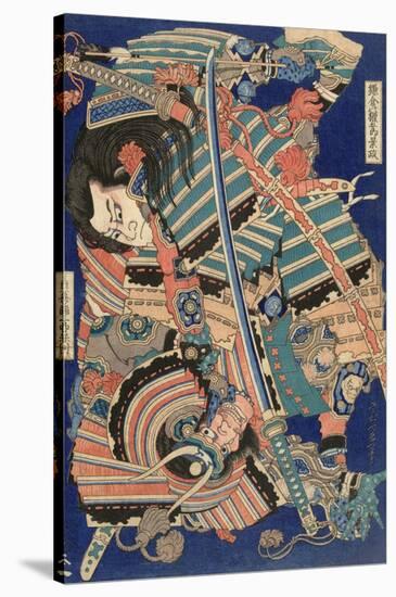 Fighting Heroes, 1827-1832-Katsushika Hokusai-Stretched Canvas
