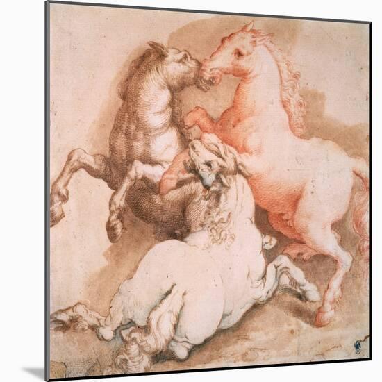 Fighting Horses, C1550-1600-null-Mounted Giclee Print