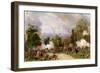 Fighting in the Cemetary of Pere Lachaise in 1871 (Oil on Canvas)-Felix Philippoteaux-Framed Giclee Print