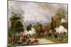 Fighting in the Cemetary of Pere Lachaise in 1871 (Oil on Canvas)-Felix Philippoteaux-Mounted Giclee Print