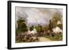 Fighting in the Cemetary of Pere Lachaise in 1871 (Oil on Canvas)-Felix Philippoteaux-Framed Giclee Print