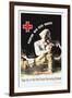 Fighting Men Need Nurses: Sign Up at the Red Cross Recruiting Station-J. Whitcomb-Framed Art Print
