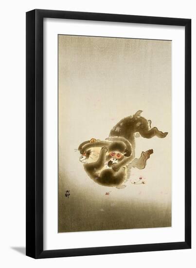 Fighting Monkeys-Koson Ohara-Framed Premium Giclee Print