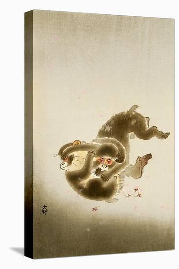 Fighting Monkeys-Koson Ohara-Stretched Canvas