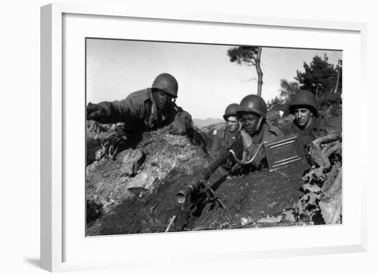 Fighting North of the Chongchon River During the U.S. Advance Above the 38th Parallel-null-Framed Photo