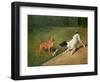 Fighting over a Bone-John Emms-Framed Giclee Print