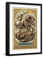 Fighting Owls-null-Framed Art Print