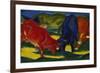 Fighting Oxen, 1911-Franz Marc-Framed Giclee Print