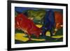 Fighting Oxen, 1911-Franz Marc-Framed Giclee Print