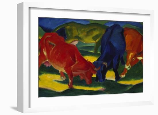 Fighting Oxen, 1911-Franz Marc-Framed Giclee Print