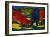 Fighting Oxen, 1911-Franz Marc-Framed Premium Giclee Print