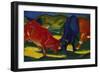 Fighting Oxen, 1911-Franz Marc-Framed Premium Giclee Print