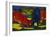 Fighting Oxen, 1911-Franz Marc-Framed Premium Giclee Print
