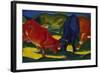 Fighting Oxen, 1911-Franz Marc-Framed Giclee Print