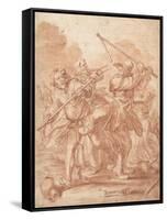 Fighting Peasants, 1600-62-Adriaen Pietersz van de Venne-Framed Stretched Canvas