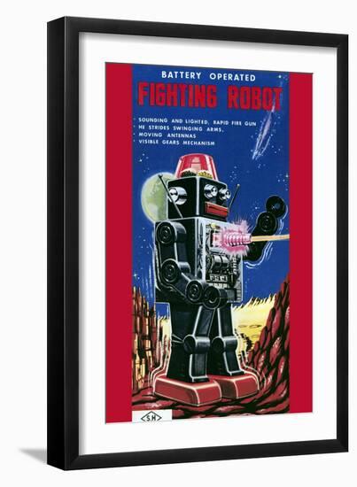 Fighting Robot-null-Framed Art Print