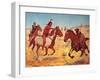 Fighting Scouts - Even Chance-Charles Shreyvogel-Framed Art Print