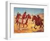 Fighting Scouts - Even Chance-Charles Shreyvogel-Framed Art Print