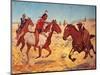 Fighting Scouts - Even Chance-Charles Shreyvogel-Mounted Art Print
