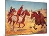 Fighting Scouts - Even Chance-Charles Shreyvogel-Mounted Art Print