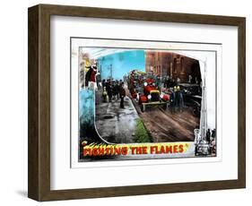 Fighting the Flames, 1925-null-Framed Art Print