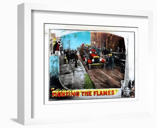 Fighting the Flames, 1925-null-Framed Art Print