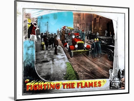 Fighting the Flames, 1925-null-Mounted Art Print