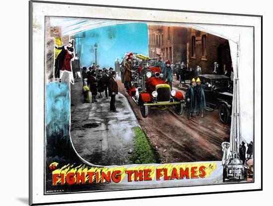 Fighting the Flames, 1925-null-Mounted Art Print