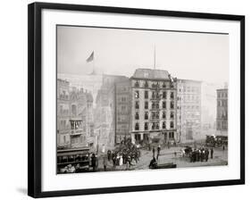 Fighting the Flames, Coney Island, N.Y.-null-Framed Photo