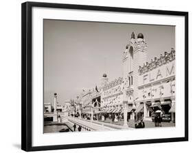 Fighting the Flames, Dreamland, Coney Island, N.Y.-null-Framed Photo