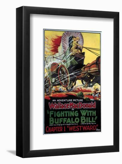 Fighting With Buffalo Bill - 1926-null-Framed Giclee Print