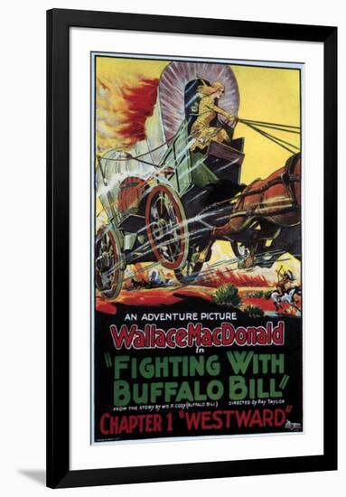 Fighting With Buffalo Bill - 1926-null-Framed Giclee Print