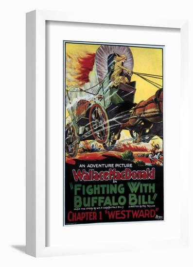 Fighting With Buffalo Bill - 1926-null-Framed Giclee Print