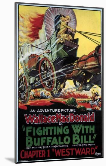 Fighting With Buffalo Bill - 1926-null-Mounted Giclee Print