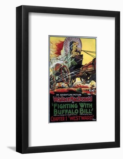 Fighting With Buffalo Bill - 1926-null-Framed Giclee Print