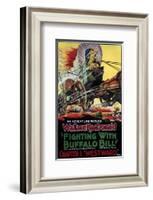 Fighting With Buffalo Bill - 1926-null-Framed Giclee Print