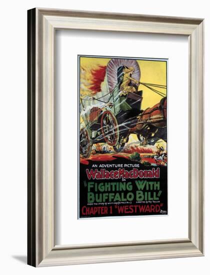 Fighting With Buffalo Bill - 1926-null-Framed Giclee Print