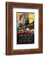 Fighting With Buffalo Bill - 1926-null-Framed Giclee Print