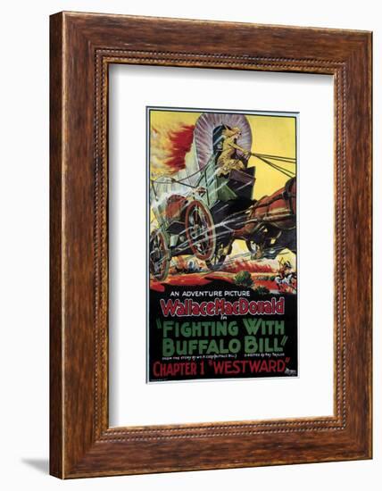 Fighting With Buffalo Bill - 1926-null-Framed Giclee Print