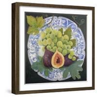 Figs and Grapes on a Plate-Jennifer Abbott-Framed Giclee Print