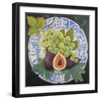 Figs and Grapes on a Plate-Jennifer Abbott-Framed Giclee Print