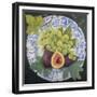 Figs and Grapes on a Plate-Jennifer Abbott-Framed Giclee Print