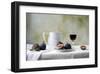 Figs and Red Wine Still Life-null-Framed Art Print