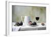 Figs and Red Wine Still Life-null-Framed Art Print